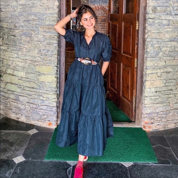 Zara Black Dress With Voluminous Sleeves NWT - Picture 4 of 16